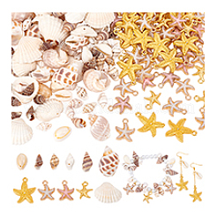 Kit fai da te per la creazione di gioielli con conchiglie e stelle marine&nbsp;DIY-PH0023-34