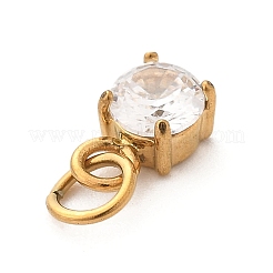 Pendentifs en acier inoxydable 304 micro pavés de zircones cubiques&nbsp;STAS-R167-01B-G