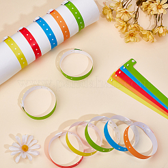 50 pulsera desechable de PVC de 5 colores&nbsp;BJEW-GF0001-42