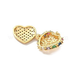 Latón micro pavé colgantes de medallón de circonio cúbico&nbsp;KK-F905-05G-02