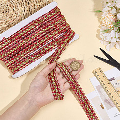 Rubans ondulés tressés en polyester&nbsp;OCOR-WH0112-017C