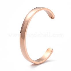 Bracelets manchettes en acier inoxydable 304 avec placage ionique (IP)&nbsp;STAS-C023-02