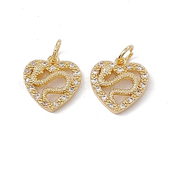 Pendentifs avec zircon cubiques à micro-pavés en laiton&nbsp;KK-E068-VC005-01