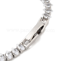 Messing-Pflasterarmbänder mit klaren Zirkonia und Pferdeaugen&nbsp;BJEW-YWC0002-03A-P