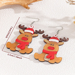 Weihnachts-Hirsch-Ohrstecker aus Acryl&nbsp;FS-WGDC115-04
