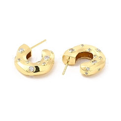 C-förmige Ohrstecker aus Zirkonia&nbsp;EJEW-P213-02G-02