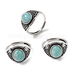 Anelli di barretta amazonite naturali&nbsp;RJEW-A084-06AS-08