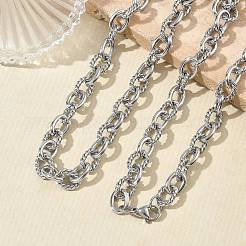 Halskette und Armband-Set aus gedrehter Gliederkette aus Edelstahl 304&nbsp;SJEW-D091-01P