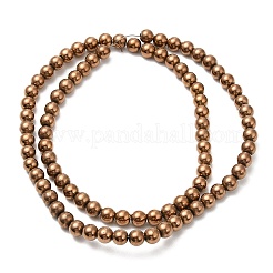 Electroplate non magnetici ematite Perle sintetiche fili&nbsp;G-E602-04G