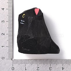Figurines en bois en forme de chat&nbsp;LS-DJEW-G043-01E