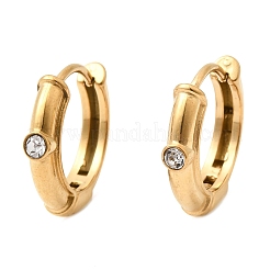 Pendientes de aro con rhinestone de acero inoxidable 304&nbsp;EJEW-P344-06G