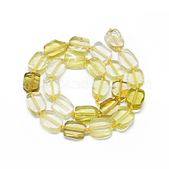 Colliers de perles en quartz citron naturel (chauffé)&nbsp;G-F725-05