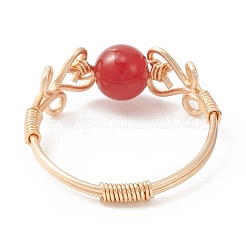 Fingerring aus natürlichen gemischten Edelsteinen&nbsp;RJEW-JR00579