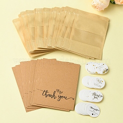 Tema del giorno del ringraziamento sacchetti di carta kraft richiudibili&nbsp;OPP-FS0001-13