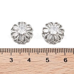 Messing Micro Pave klare Zirkonia Perlen&nbsp;KK-Z059-02P