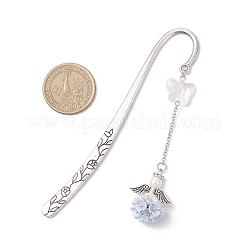 Lesezeichen mit Haken aus tibetischer Silberlegierung&nbsp;AJEW-JK00401-01