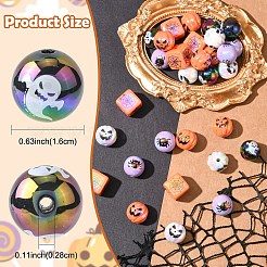 20 Stück 5 Stile Halloween UV-Beschichtung Acrylperlen&nbsp;OACR-YW0003-80