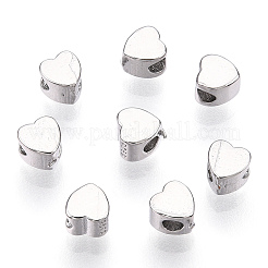 Rhodinierte 925 Sterlingsilberperlen&nbsp;STER-T004-75P