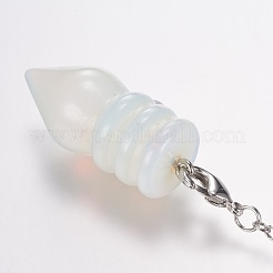 Opalit-Chakra spitzte Wünschelrutenpendel&nbsp;G-E338-08B