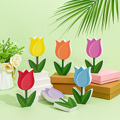 6 pz. Decorazione espositiva in PVC a forma di tulipano in 6 colori&nbsp;DJEW-WH0042-102
