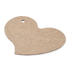 100 cartellino del prezzo vuoto in carta kraft a forma di cuore&nbsp;CDIS-P008-01A