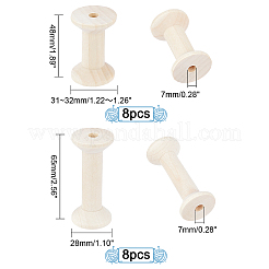 16 pz 2 bobine vuote in legno per filo&nbsp;WOOD-PH0002-18