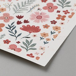 Carta per trasferimento ad acqua in argilla polimerica con motivo floreale&nbsp;DIY-WH0568-73A