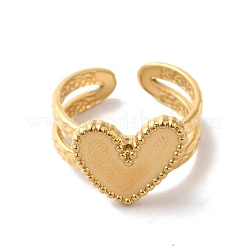 Anillos de puño abiertos de acero inoxidable 304 con revestimiento iónico (IP) para mujer&nbsp;RJEW-H136-02G