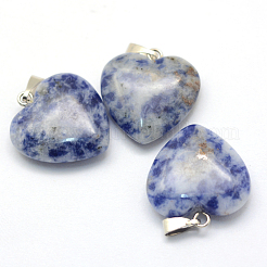 Herz natürlichen blauen Fleck Jaspis Anhänger&nbsp;G-Q438-10