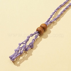 4 pièces 4 couleurs cordon de cire tressé macramé pochette collier faisant&nbsp;NJEW-FS0001-07