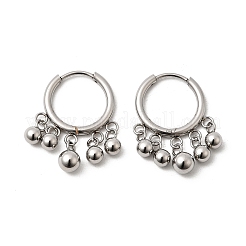 Pendientes de araña redondos de acero inoxidable 304&nbsp;EJEW-L309-02B-P