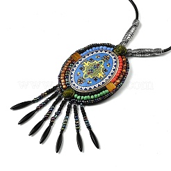 Colliers pendentifs en verre&nbsp;NJEW-Q349-02B