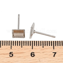 Impostazioni cabochon per orecchini resistenti all'ossidazione impostazioni vuote per orecchini in acciaio inossidabile 304&nbsp;STAS-Q170-09