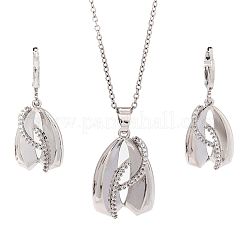 Elegante Halsketten- und Ohrring-Sets aus Messing für Damen&nbsp;JN0576