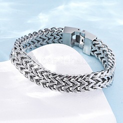 Bracelets en acier inoxydable 304 pour femmes et hommes&nbsp;BJEW-R018-12P