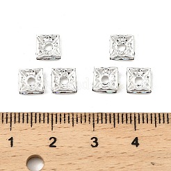 Abalorios de latón Diamante de imitación espaciador&nbsp;RSB072-02S