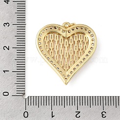 Colgantes de circonita cúbica transparente con micropavé de latón para el día de San Valentín&nbsp;KK-E799-01E-G