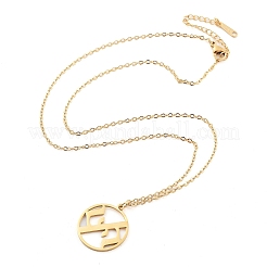 Collane con ciondolo in acciaio inossidabile 304&nbsp;NJEW-P306-01G