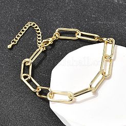 Bracelets de chaîne de trombone en laiton pour femmes&nbsp;BJEW-H639-09G