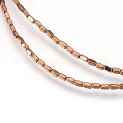 Electroplate non magnetici ematite sintetico fili di perline&nbsp;G-I208-21