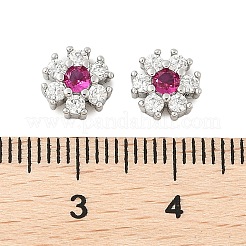 Abalorios de latón con pavé de circonitas&nbsp;KK-U056-16P-02