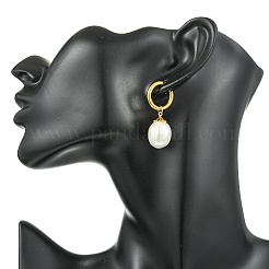 2 par de pendientes colgantes de aro de acero inoxidable 202&nbsp;EJEW-JE07174