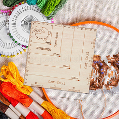 2 Stück quadratische Häkel- und Stricklehre aus Holz&nbsp;DIY-BC0014-02