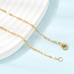 Collares de cadena Lumachina unisex de acero inoxidable 304&nbsp;NJEW-K305-13G