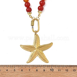 Colliers pendentifs en forme d'étoile de mer en acier inoxydable 304&nbsp;NJEW-JN06441