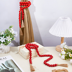 2 pieza de adornos colgantes de cuentas redondas de madera de 2 colores&nbsp;HJEW-FH00262