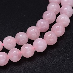 Stränge aus natürlichen Rosenquarzperlen aus Madagaskar in Rosa&nbsp;G-F222-41-8mm