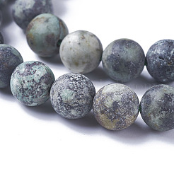 Natürliche afrikanische türkis (jasper) perlen stränge&nbsp;G-D809-01-4mm