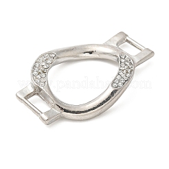 Legierung Kristall Strass ovale Verbindungsglieder Charms&nbsp;FIND-M052-10P-NR
