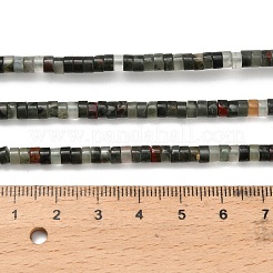 Natürliche afrikanische Heliotrop Perlen Stränge&nbsp;G-Z110-A31-2x4mm
